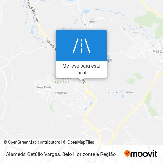 Alameda Getúlio Vargas mapa