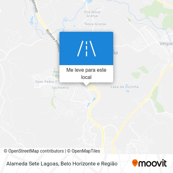 Alameda Sete Lagoas mapa