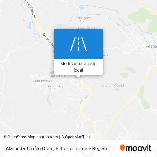 Alameda Teófilo Otoni mapa