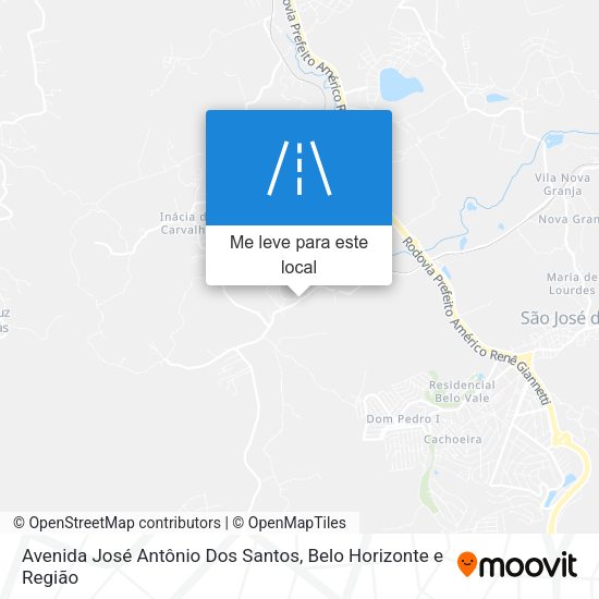 Avenida José Antônio Dos Santos mapa