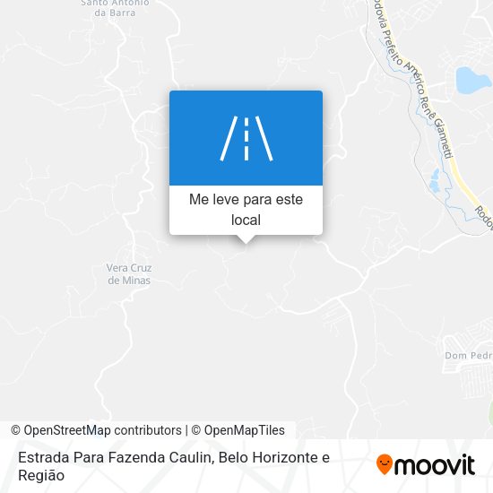 Estrada Para Fazenda Caulin mapa