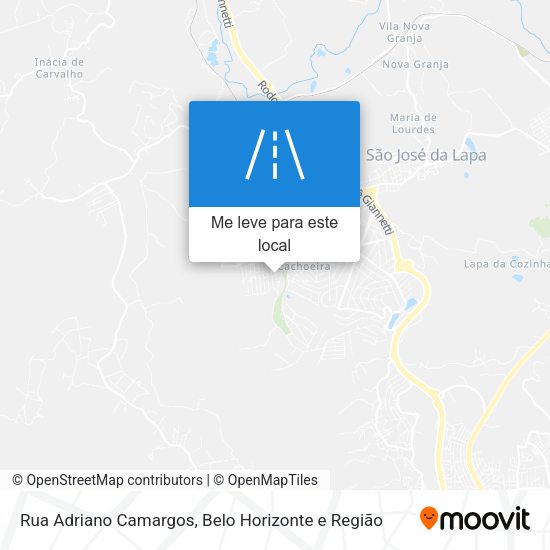 Rua Adriano Camargos mapa