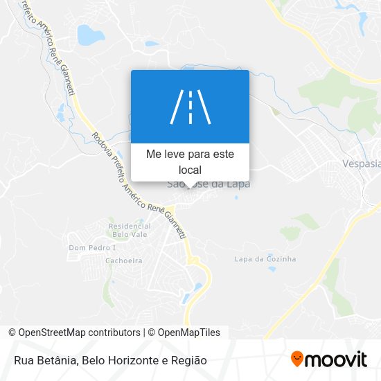 Rua Betânia mapa