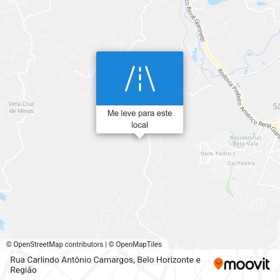 Rua Carlindo Antônio Camargos mapa