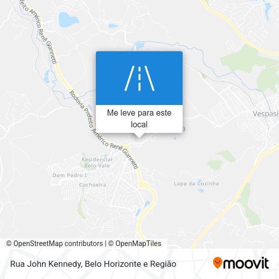 Rua John Kennedy mapa