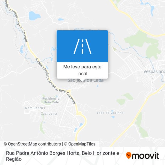Rua Padre Antônio Borges Horta mapa