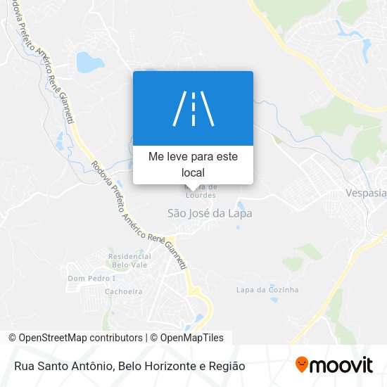 Rua Santo Antônio mapa
