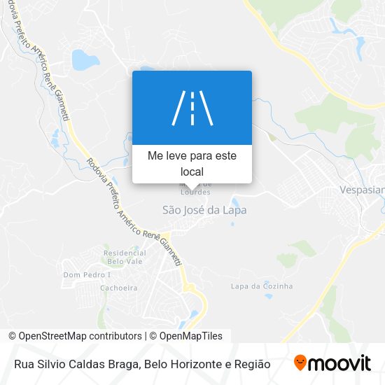 Rua Silvio Caldas Braga mapa