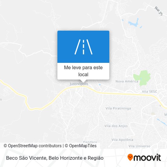 Beco São Vicente mapa