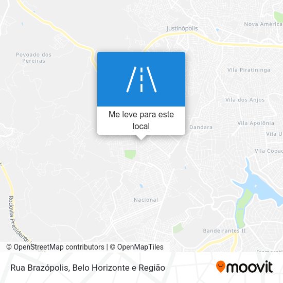 Rua Brazópolis mapa
