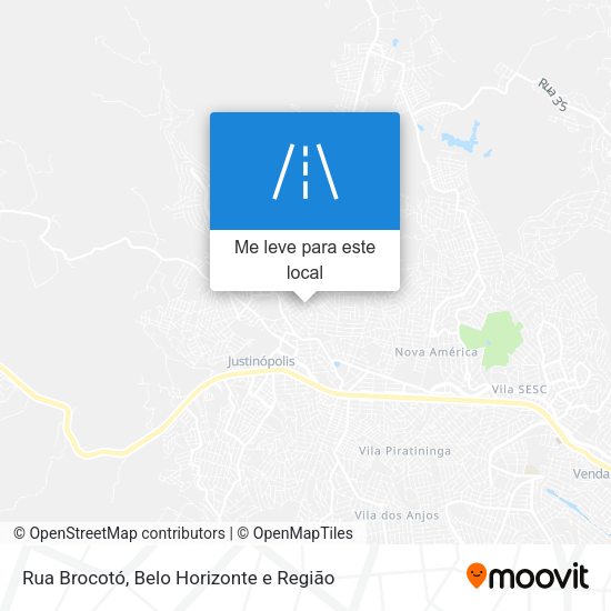 Rua Brocotó mapa