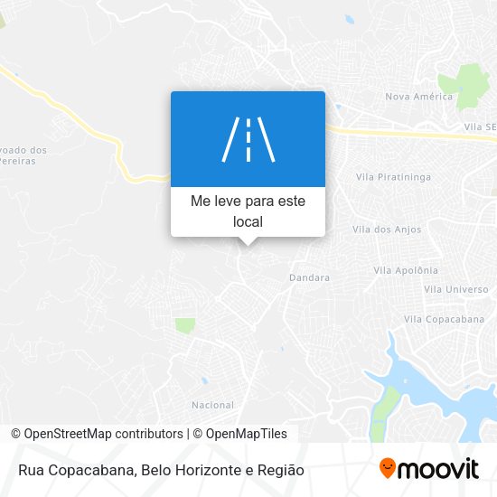 Rua Copacabana mapa