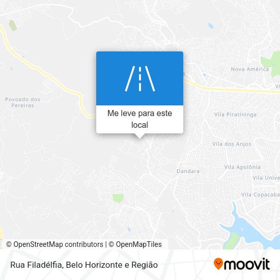 Rua Filadélfia mapa