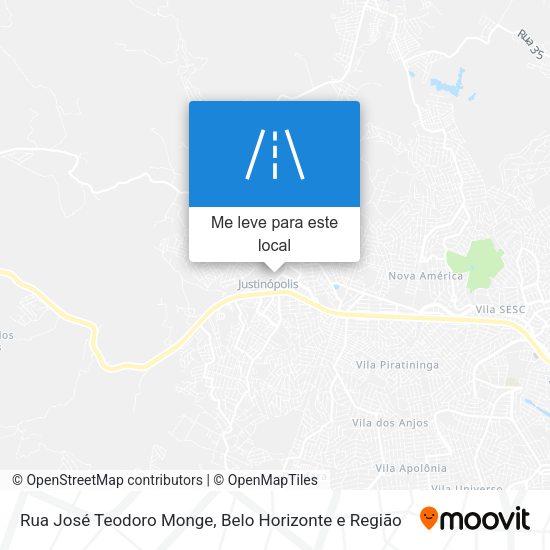 Rua José Teodoro Monge mapa