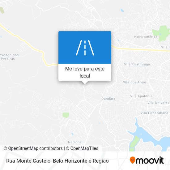 Rua Monte Castelo mapa