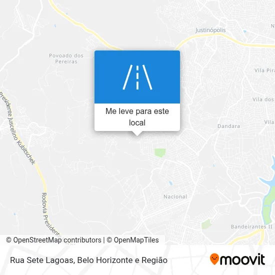 Rua Sete Lagoas mapa