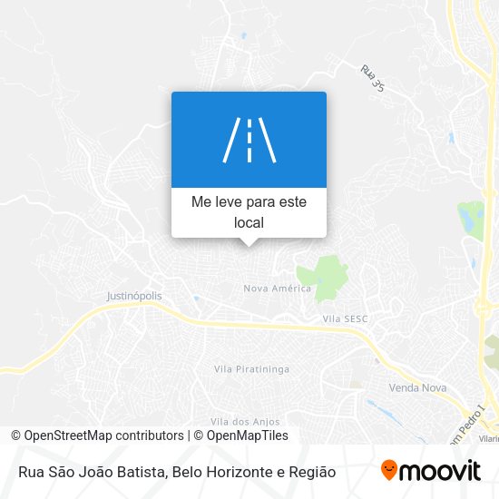 Rua São João Batista mapa