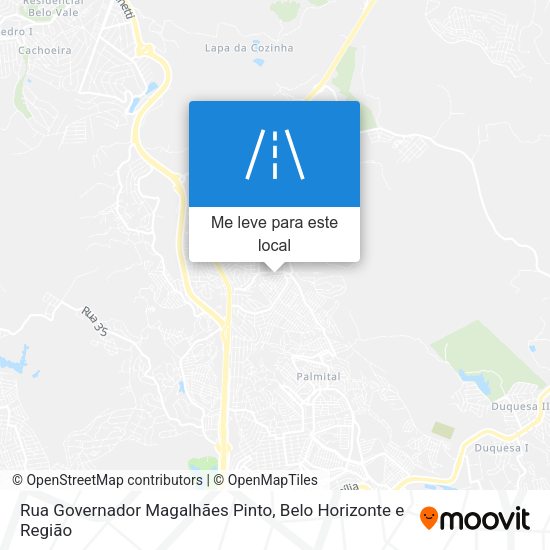 Rua Governador Magalhães Pinto mapa