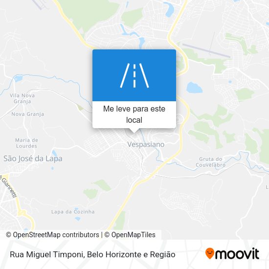 Rua Miguel Timponi mapa