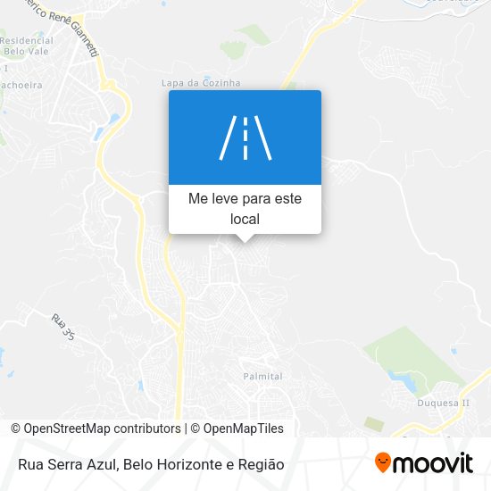 Rua Serra Azul mapa