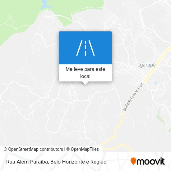 Rua Além Paraíba mapa