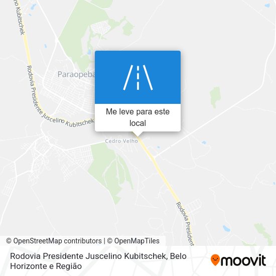 Rodovia Presidente Juscelino Kubitschek mapa