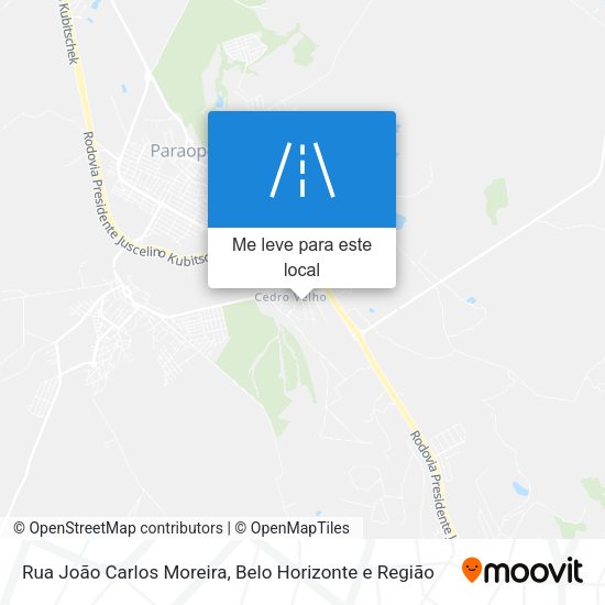 Rua João Carlos Moreira mapa