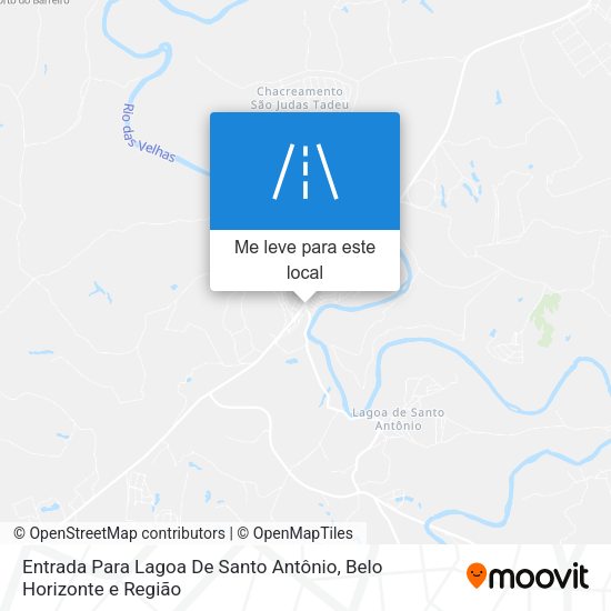 Entrada Para Lagoa De Santo Antônio mapa
