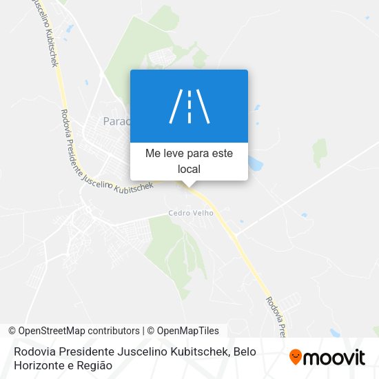 Rodovia Presidente Juscelino Kubitschek mapa