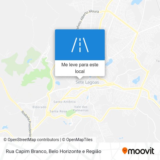 Rua Capim Branco mapa