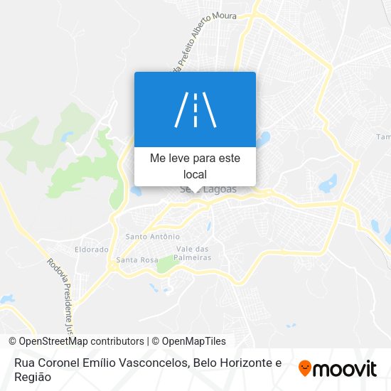 Rua Coronel Emílio Vasconcelos mapa