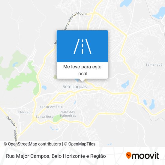 Rua Major Campos mapa