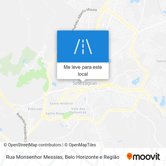 Rua Monsenhor Messias mapa