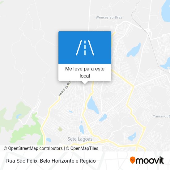 Rua São Félix mapa