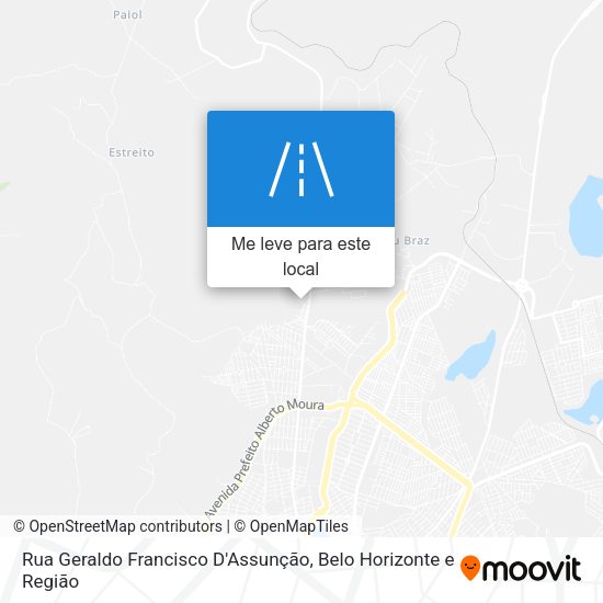 Rua Geraldo Francisco D'Assunção mapa