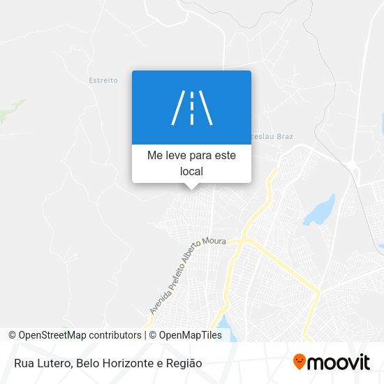 Rua Lutero mapa