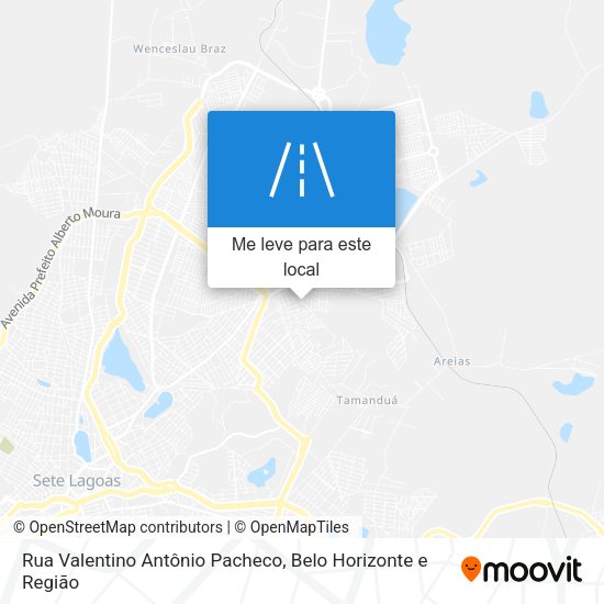 Rua Valentino Antônio Pacheco mapa