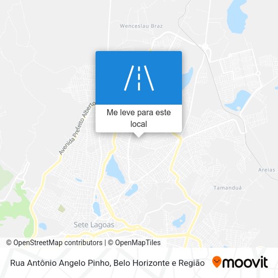 Rua Antônio Angelo Pinho mapa