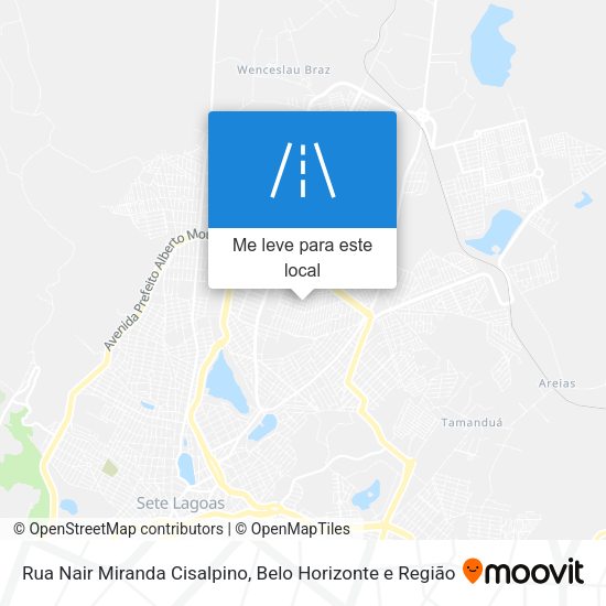 Rua Nair Miranda Cisalpino mapa