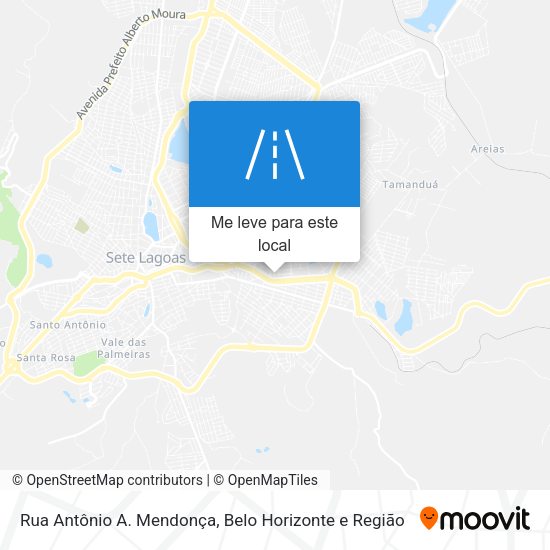 Rua Antônio A. Mendonça mapa