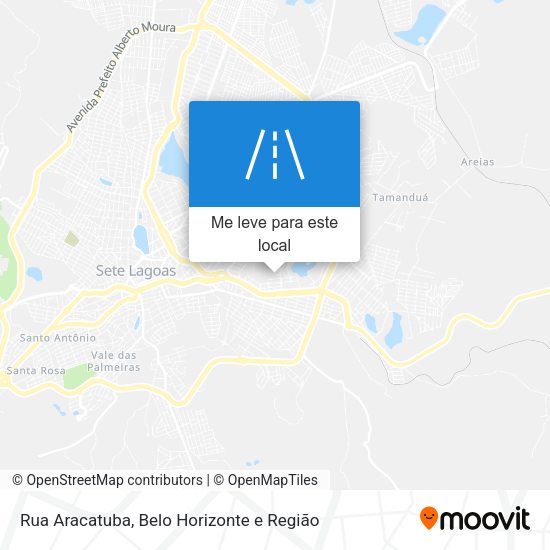 Rua Aracatuba mapa