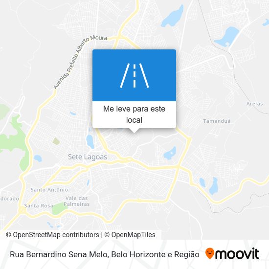 Rua Bernardino Sena Melo mapa