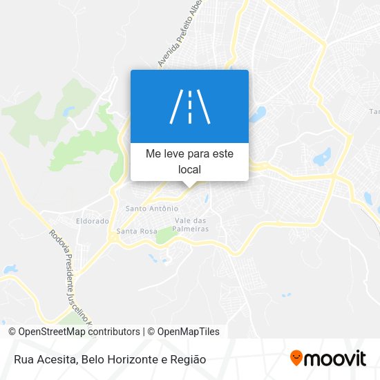 Rua Acesita mapa