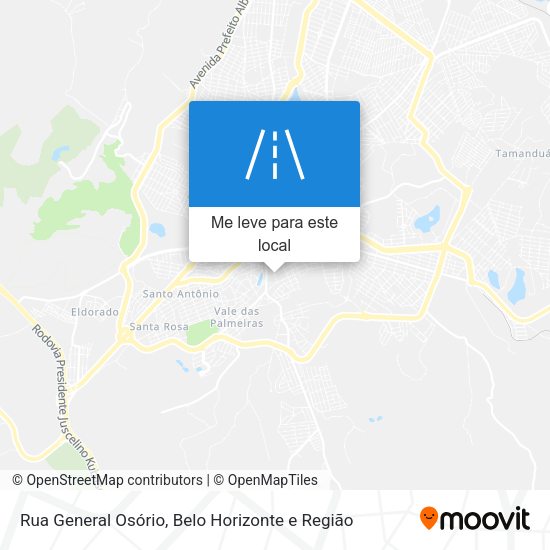 Rua General Osório mapa