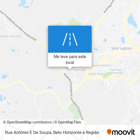 Rua Antônio E De Souza mapa