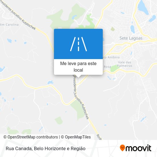 Rua Canada mapa