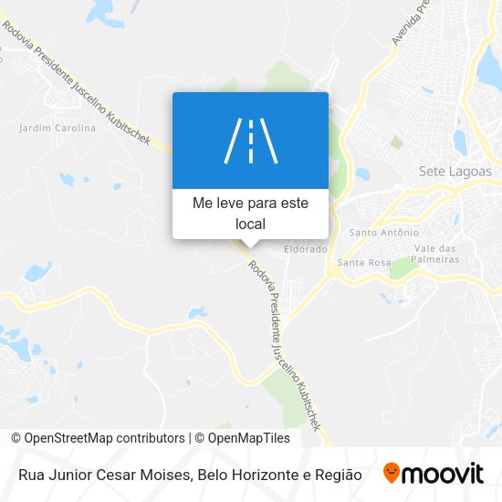 Rua Junior Cesar Moises mapa