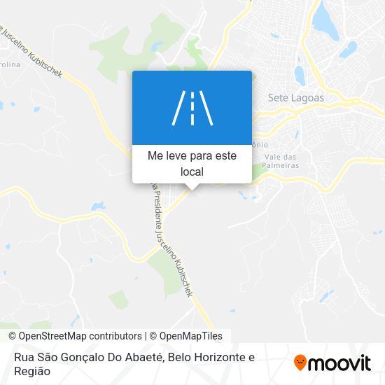 Rua São Gonçalo Do Abaeté mapa