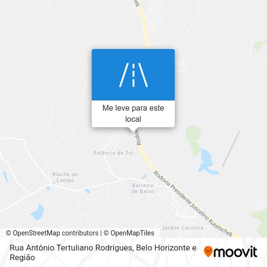 Rua Antônio Tertuliano Rodrigues mapa