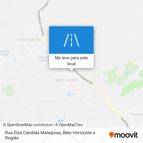 Rua Elza Cândida Malaquias mapa